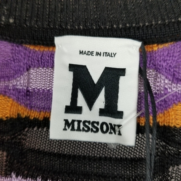 M Missoni NWT Long Sleeve Sweater Dress US 6 EU42 Multi Color Wool Blend 3D Knit - Picture 4 of 16